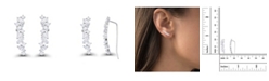 Macy's Cubic Zirconia Multi Shape Ear Climbers in Sterling Silver